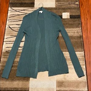 Stretchy pleated sage green cardigan